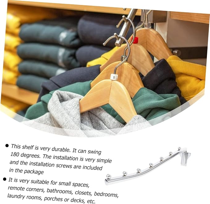 IMIKEYA Rotatable Folding Clothes Hanger Drying Rack - Image 9