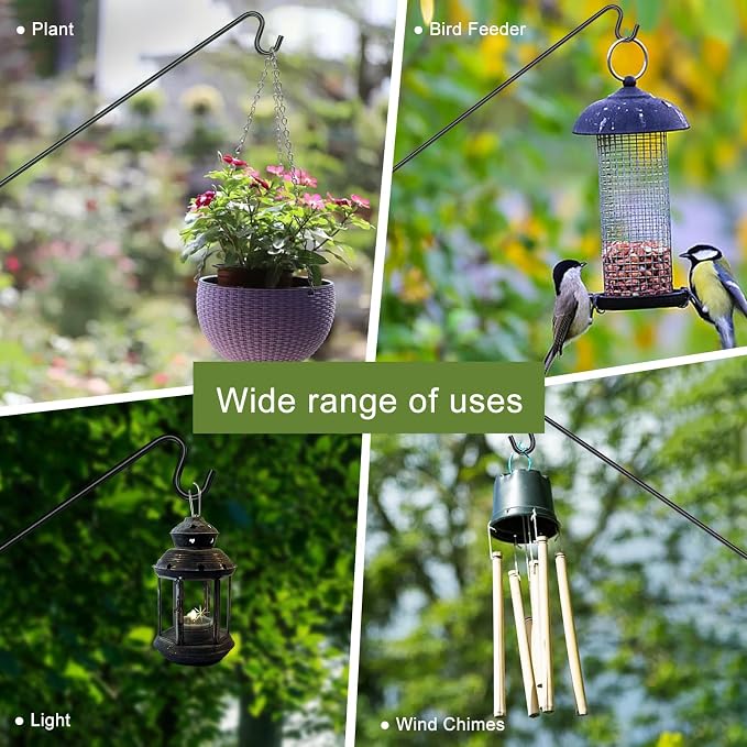 MIXXIDEA Deck Hook Outdoor Hanging Brackets：43 Inches Wall Mounted Hook Plants - Image 4