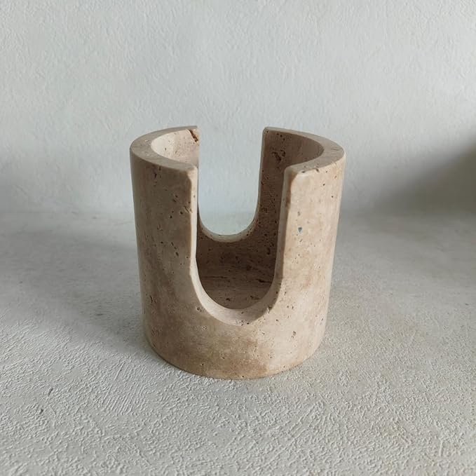 Natural Travertine Marble Sponge Holder, Stone Dish Drying Rack & Sink Organizer by Unknown
