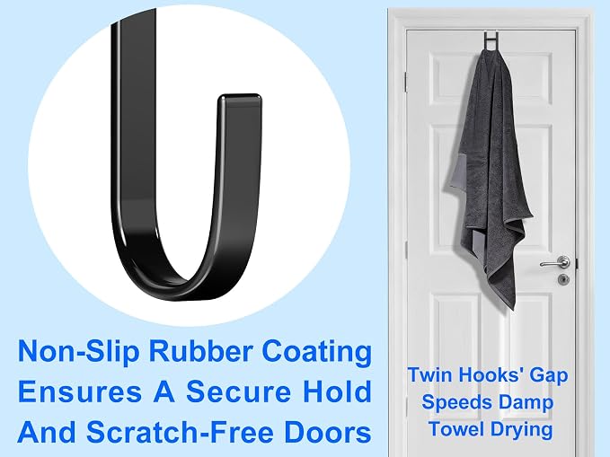 Over the Door Twin Metal Hooks - Image 5