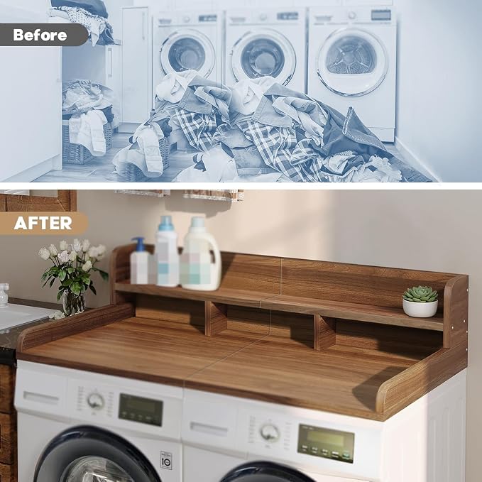 Washer Dryer Countertop, Laundry Wood Shelf Topper - Image 2