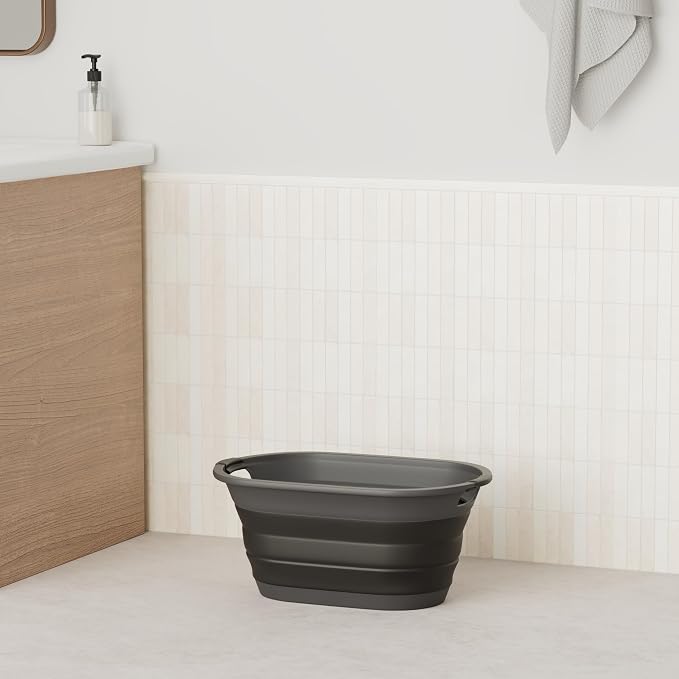 SAMMART 32L Collapsible Plastic Laundry Basket - Image 2