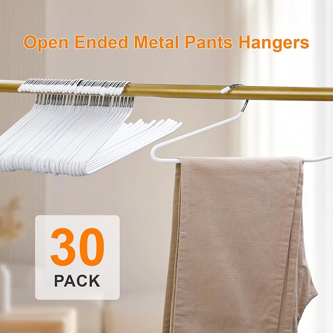 MOPALL Clothes Hanger 30 Pack, Pants Hangers Space Saving Heavy Duty Coat - Image 6