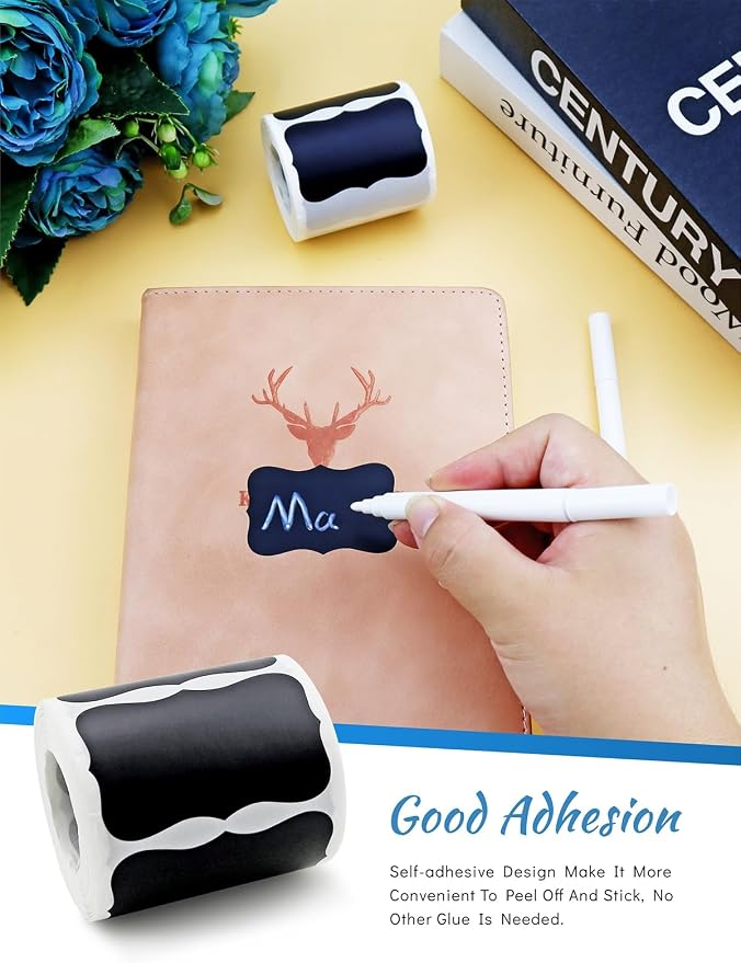 300 PCS Wavy Shape Chalkboard Labels, Erasable Reusable Blackboard Stickers - Image 7