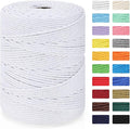 Macrame Cord 4mm x 328yd | 100% Natural Cotton Macrame Rope | 4 Strand Twisted by MacraBoho
