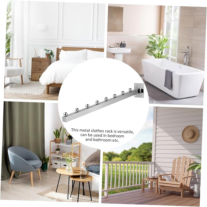 5pcs Elegant Square Wall Mounted Drying Rack over Door Rack Beaded Design - Image 5