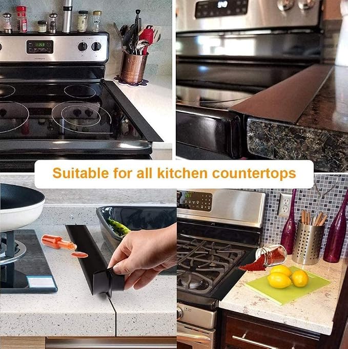 2 Pack Silicone Stove Counter Gap Cover， Flexible Easy Clean Heat Resistant - Image 6