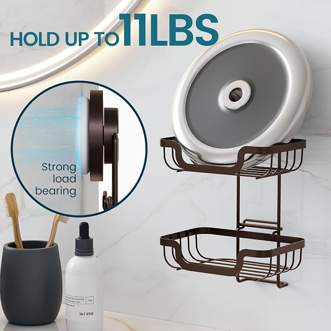 TAILI Double Layer Soap Holder, Bar Soap Dish Suction Cup - Image 7