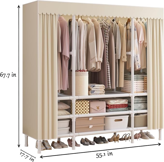 Portable Closet, Garment Rack, Heavy Duty Clothes Rack - Image 3