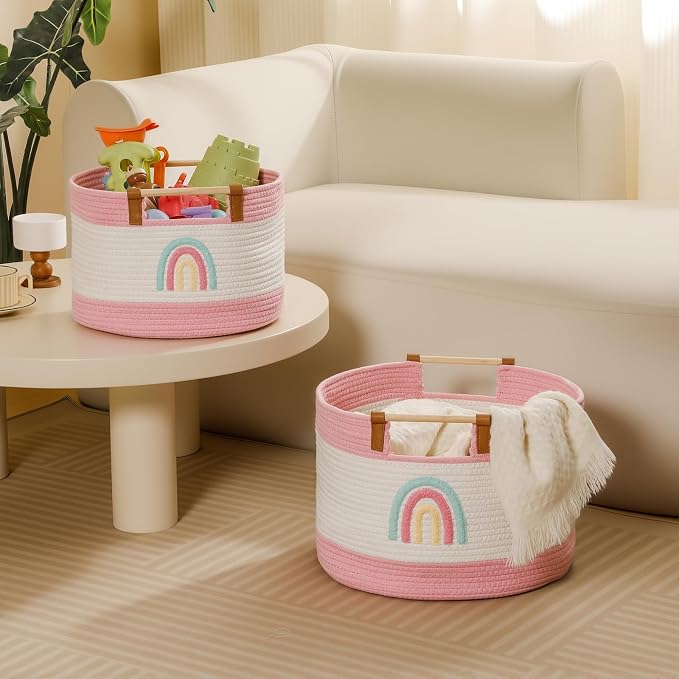 Toy Storage Bin Box for Kids Stuffed Animal Storage Basket for Blanket Baskets - Image 8