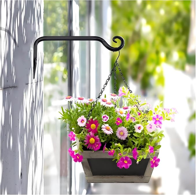 2 Pack 10 Inch Premium Metal Plant Hangers – Sturdy Wall Hooks - Image 4