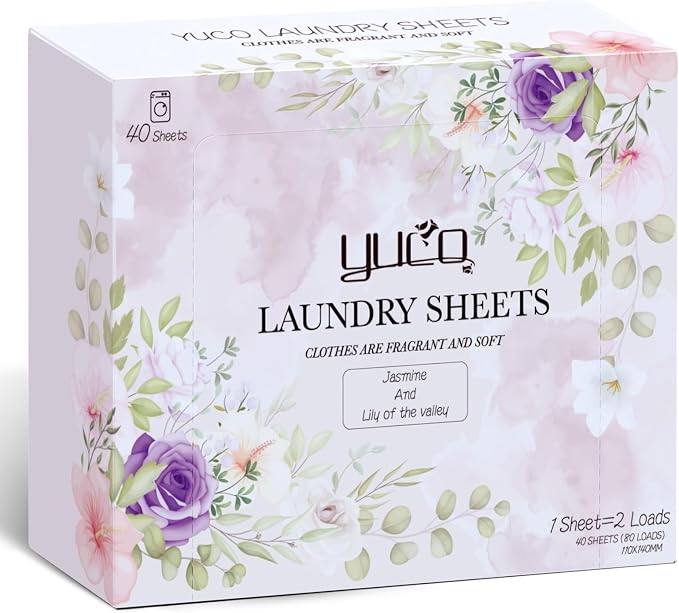 YUCO Travel Laundry Detergent Sheets 80 Loads Liquidless Detergent Sheets by YUCO