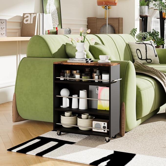 ALBAD Slim Rolling Cart, 4-Tier Storage Cart - Image 2