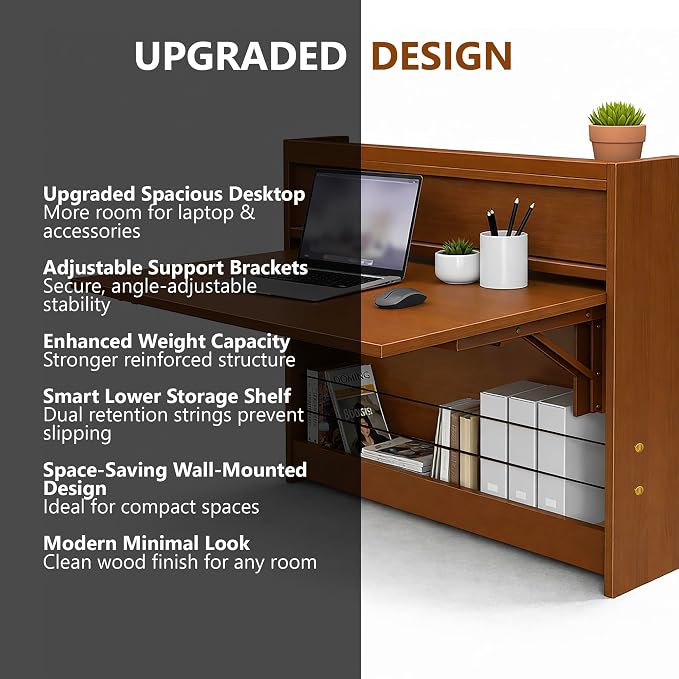 Wall Mounted Desk 31 Inches, Folding Table - Image 8