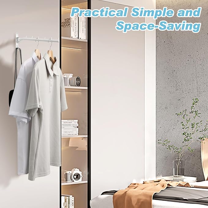 Alise Wall Mounted Drying Rack, Swivel Clothes Drying Rack Stainless Steel - Image 7