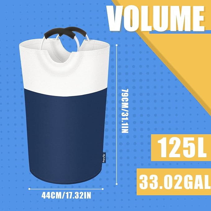 125L Laundry Basket, Collapsible Laundry Hamper - Image 2