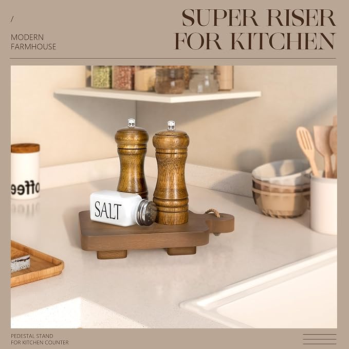 EOSAHR Modern Farmhouse Wood Riser - Image 3