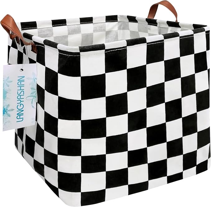LANGYASHAN Square Storage Baskets Waterproof Canvas Children Laundry Nursery by LANGYASHAN