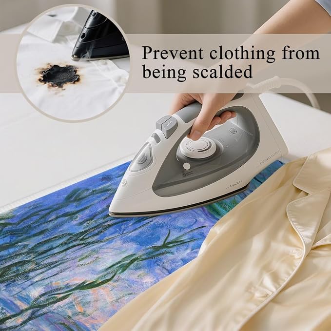 Water Lilies Pattern Portable Ironing Mat Anti Slip - Image 3