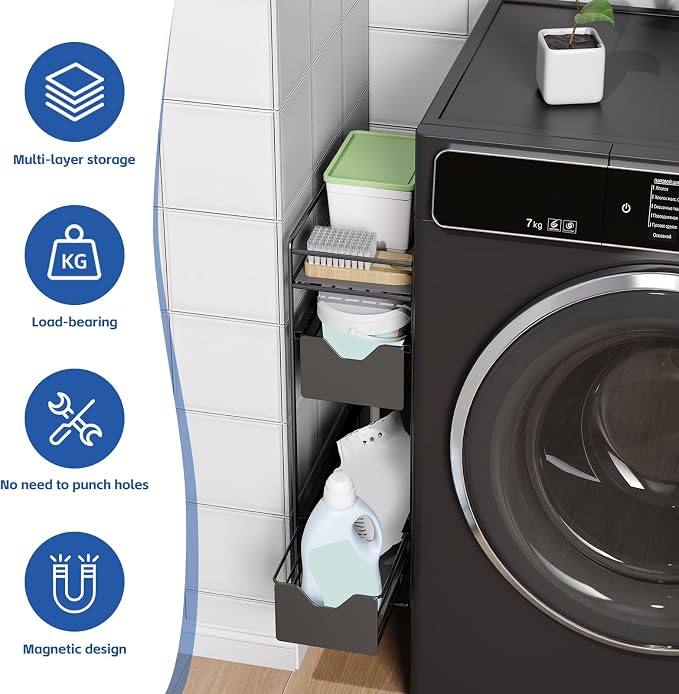 3 Tier Magnetic Shelves for Washing Machine - Image 3