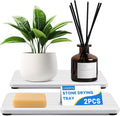 2PCS Stone Drying Tray, Water Absorbing Stone Tray, Countertop Fast Drying by LINSIRON