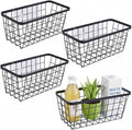 4 set Hanging Wall Basket Organizer, Over the Cabinet Door Wire Baskets by HomeSpaceStorageBasket