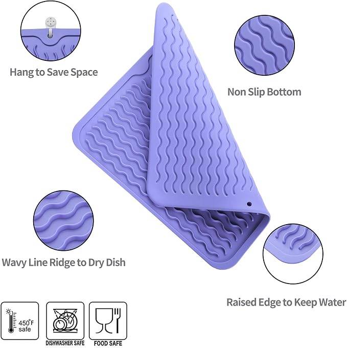 Silicone Dish Drying Mat for Multiple Usage, Easy clean, Eco-friendly, - Image 3