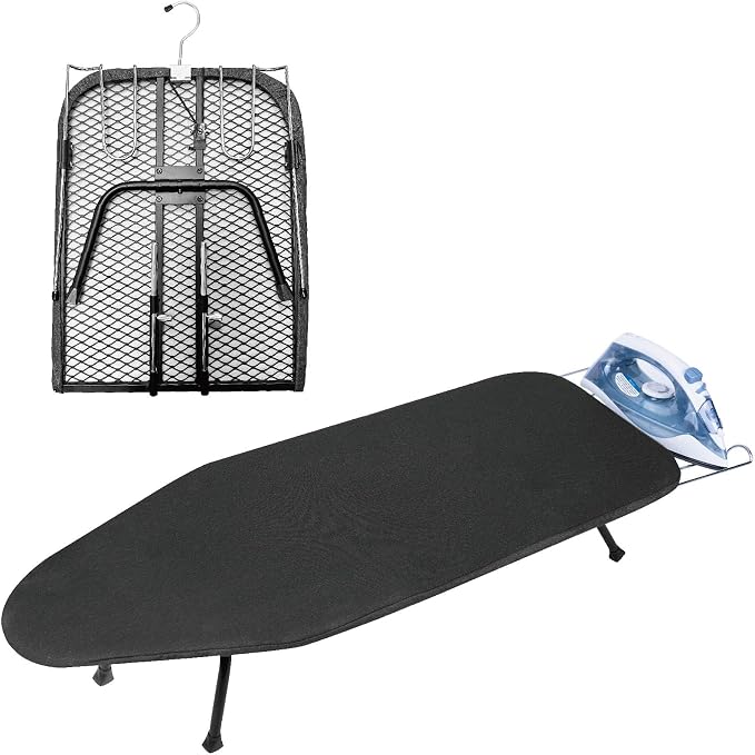 Metal Mesh Panel Tabletop Ironing Board by Unknown