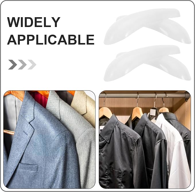 KICHOUSE 5 Pairs Hangers Shoulder Form Shaper White Pad - Image 8