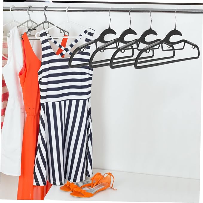 10pcs Extra Wide Non-Slip Plastic Hangers - Image 6