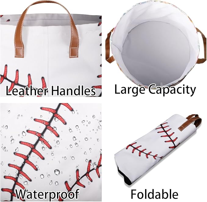 Basketball Fire Laundry Hamper Waterproof Collapsible Basket - Image 6