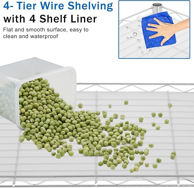 Meet perfect 4-Tier Wire Shelving Unit - Image 3