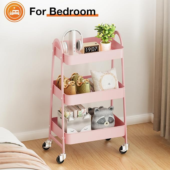 NEWBULIG 3-Tier Rolling Utility Cart - Image 6