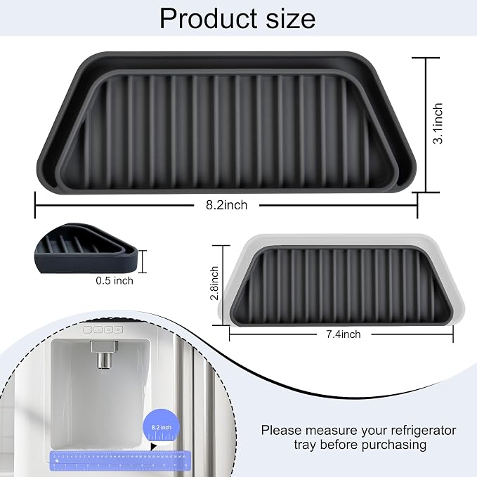 KindGa Refrigerator Drip Catcher Tray, Protector Ice and Water Dispenser Pan - Image 3