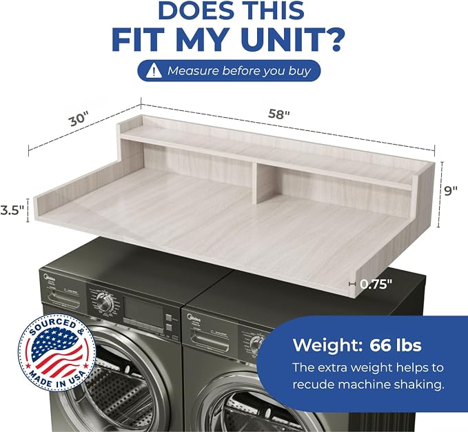 OfficeSimpli Large Washer Dryer Countertop - Image 2