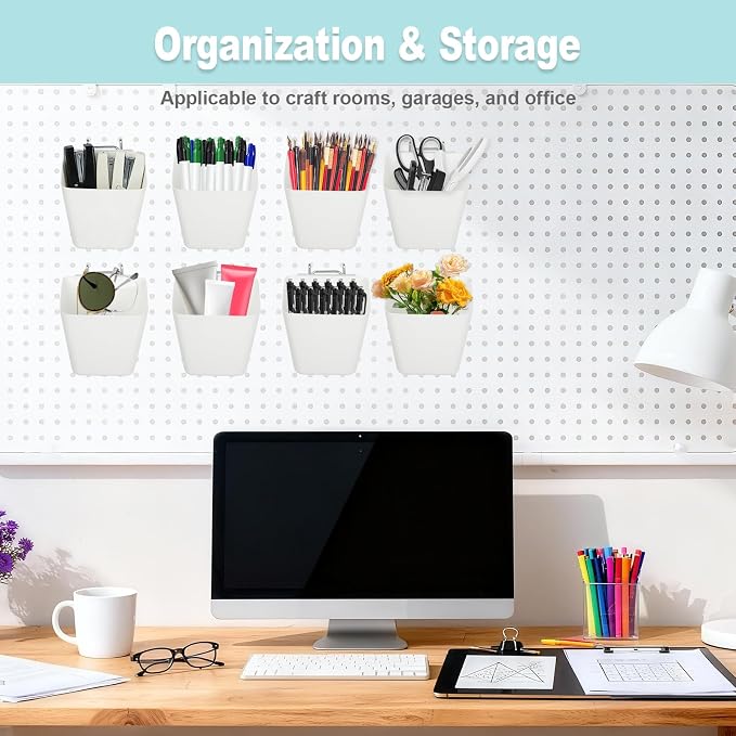 8 Pack Large Pegboard Bins - Image 6
