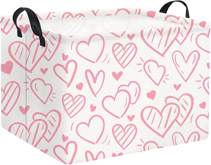 HIYAGON Rectangular Pink Basket Kids Baby Storage Bin Toy Basket Organizer Box by HIYAGON