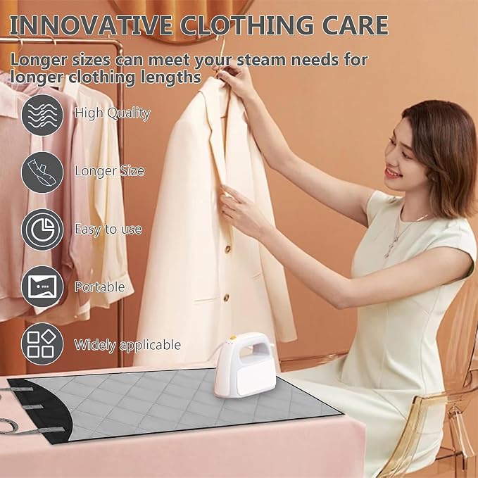 Over-The-Door Steamer Mat, Foldable Wall Mount & Portable Steamer Door Pad - Image 3
