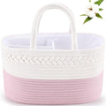 Cotton Rope Diaper Caddy Organizer, Nursery Storage Bin and Car Organizer by Kamuavni