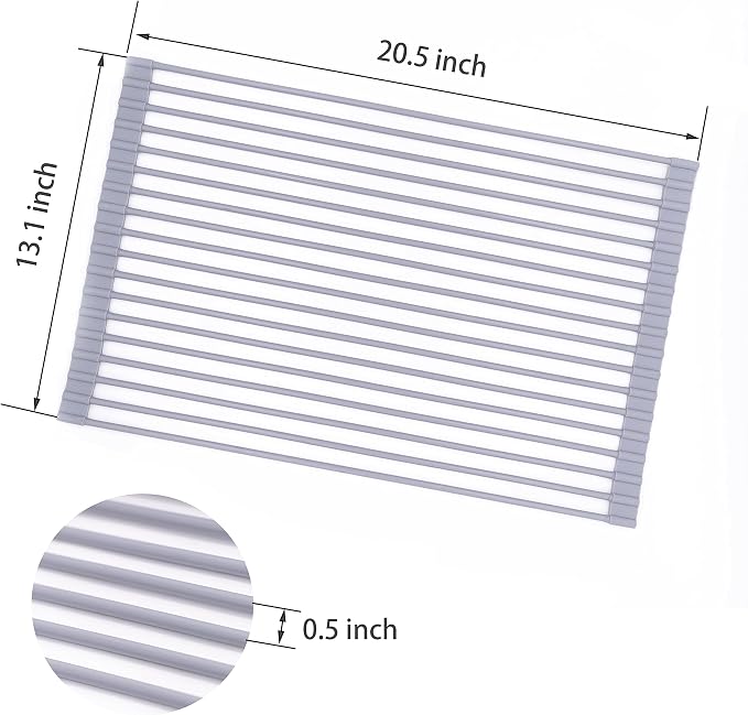 Bigdata&BetterLife Roll Up Dish Drying Rack Simple Large Space Saving Dish - Image 2