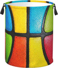 Colorful Basketball Texture Laundry Hamper Bag by Unknown