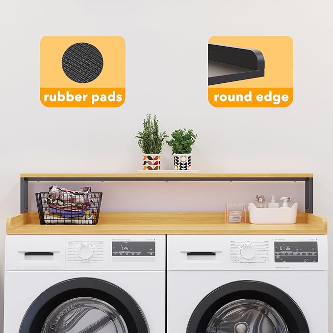 SpaceAid 2-Tier Washer Dryer Countertop, Laundry Topper - Image 7