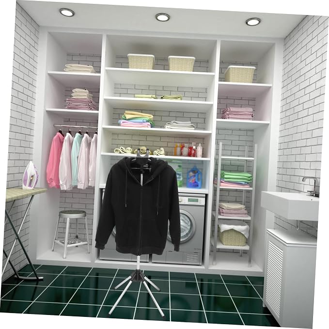 VALICLUD 1Set Foldable Garment Steamer Hanger Stand Adjustable Clothes Drying - Image 3