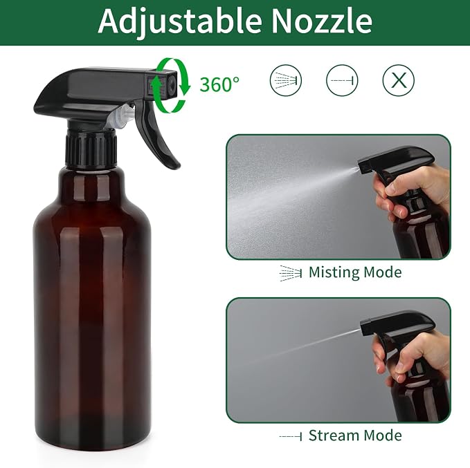 Cosywell Glass Spray Bottles 16.9oz/500ml 2 Pack Empty Spray Bottle - Image 4