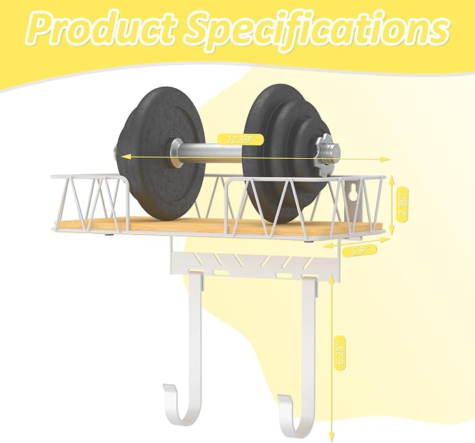 Ironing Board Hanger with Removable Hooks, Ironing Board Holder Wall Mounted - Image 3