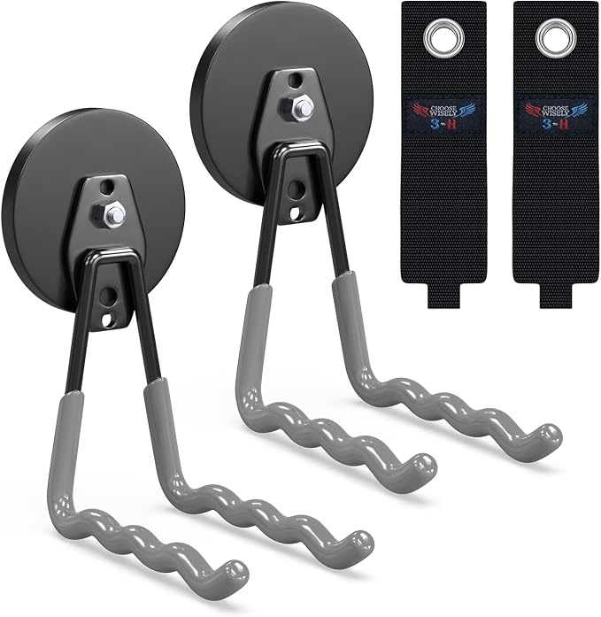 3-H Hook Magnets Heavy Duty 4 Pack, J Shape Strong Magnetic Hooks by 3-H