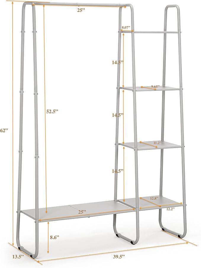 SunnyPoint Open Closet Garment Rack - Image 5