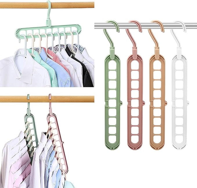Foldable Hangers, 9-Tier Space Saving Cascading Hanger Organizer by Unknown