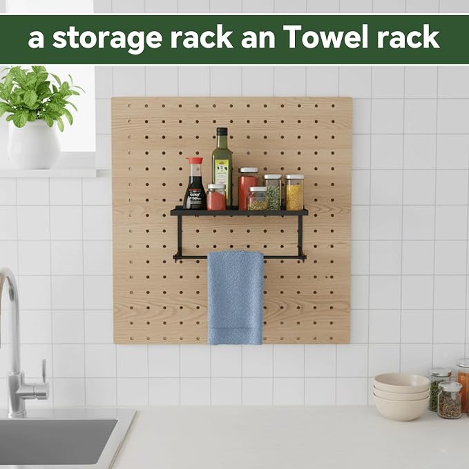 2 Pack Paper Towel Holder for Pegboard, Pegboard Paper Towel Holder - Image 6