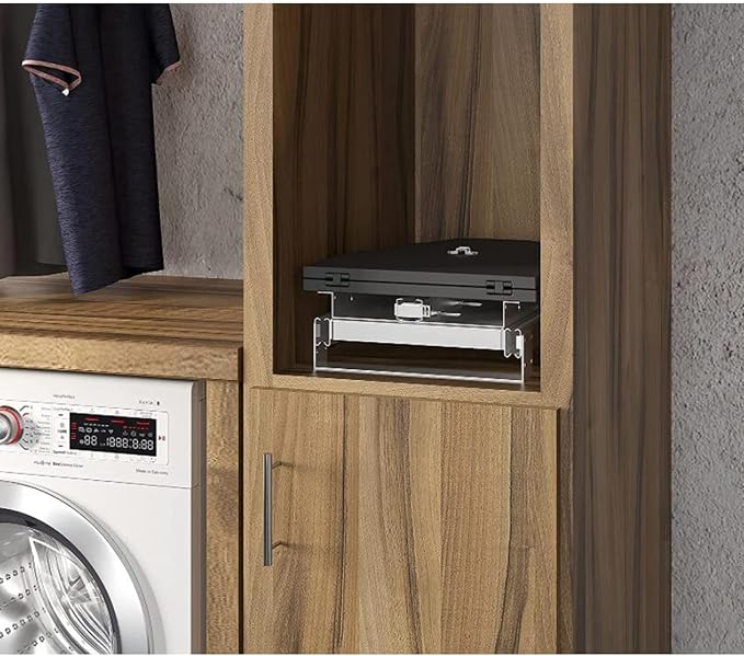 Ironing Board Retractable Pull Out Ironing Board Closet Sliding Out Swivel Iron - Image 8